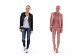3D People: Woman Carina 0281 - Scanned 3D people for architectural visualizations. In 3ds max, cinema 4d and sketchup format