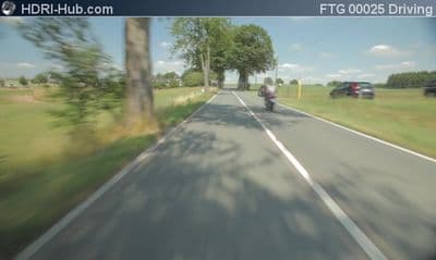 Driving on Road Rear View