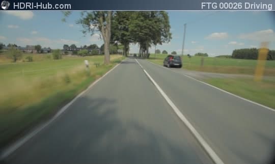 Driving on Road Rear View