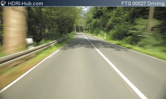 Driving on Road Rear View