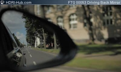 Rear View through Back Mirror