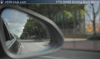 Rear View through Back Mirror