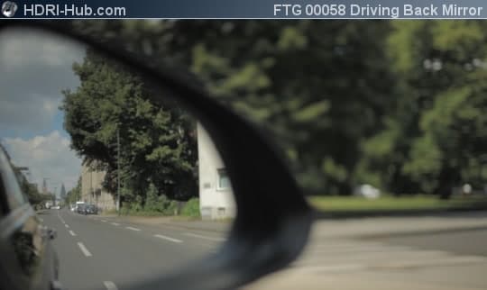 Rear View through Back Mirror