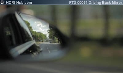 Rear View through Back Mirror