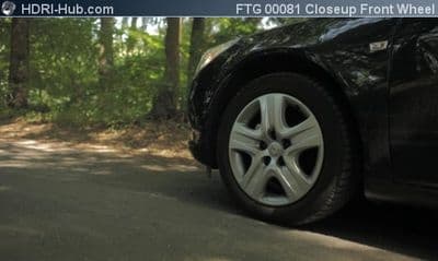 Closeup on Front Wheel Braking