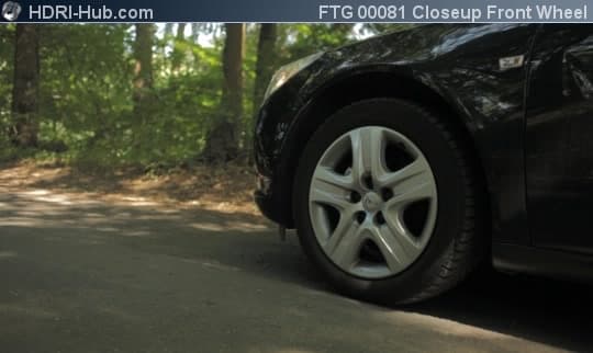 Closeup on Front Wheel Braking