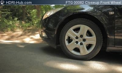 Closeup on Front Wheel Braking