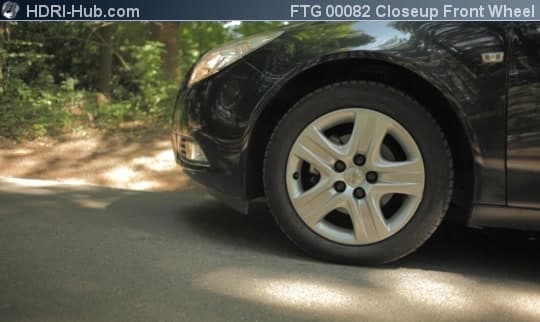 Closeup on Front Wheel Braking