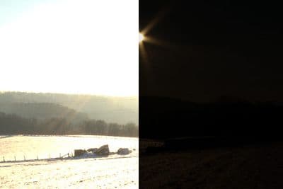 HDR 091 Winter Field - Dusk Clear Sky - Gallery 4