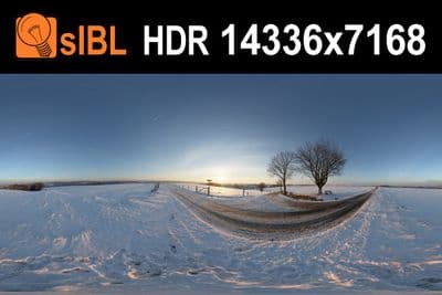 HDR 092 Road Winter - Dusk Clear Sky - Gallery 1