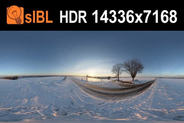 HDR 092 Road Winter - Dusk Clear Sky - Gallery 1
