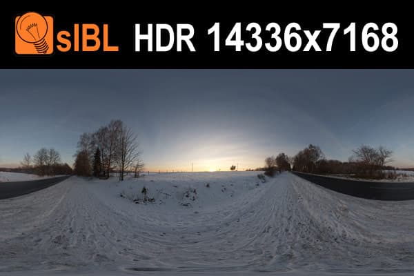 HDR 093 Road Winter - Dusk Clear Sky - Gallery 1