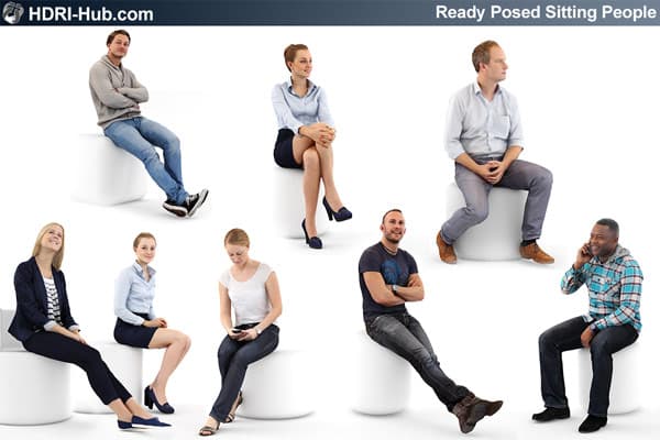 3D People Sitting 01 - Gallery 1
