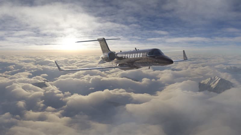 HDRI Skies Above Clouds for Aviation/Aerospace - LearJet_Red.jpg