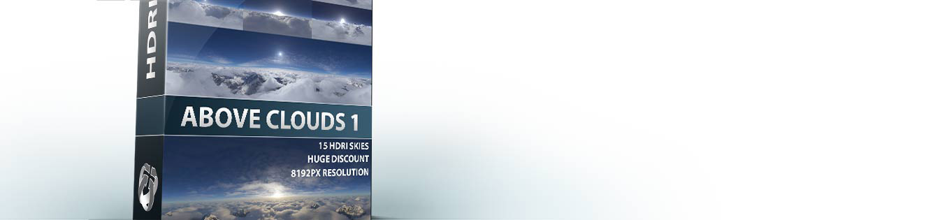 Above Clouds 1 bundle: 15 HDRI skies at 8192px, huge discount