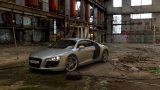 Rendering of Audi R8 in an old factory