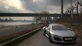Rendering of Audi R8 next to a river