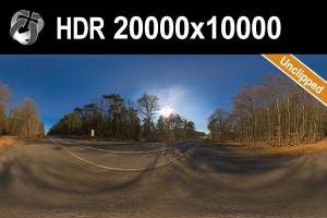 HDR 145 Rural Road Clear Sky 20k