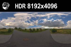 HDR 147 Rural Road Cloudy Sky