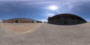 HDRI Dome: loc00014 - HDRI dome for visualizations and automotive renderings. abandoned,aged,architecture,asphalt