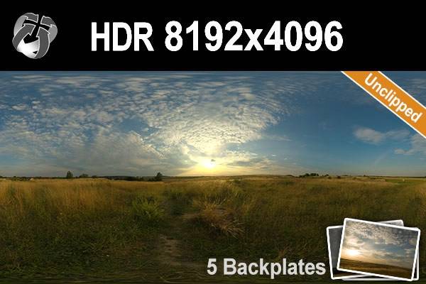 HDR 167 Sunny Dusk Clouds Plates 1