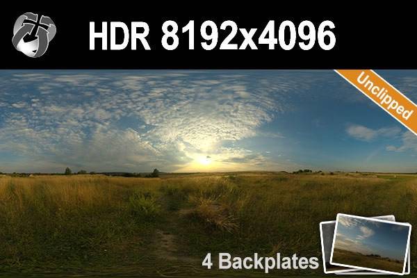 HDR 167 Sunny Dusk Clouds Plates 2