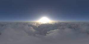HDRI Dome: loc00184-9 Above the Clouds - HDRI dome over clouds for visualizations and airplane renderings.