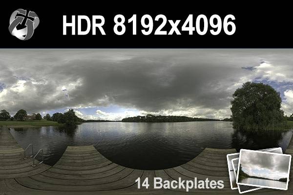 HDR 143 Cloudy Lake View Plates