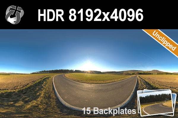 HDR 142 Rural Road - Clear Sky Plates