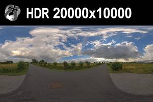 HDR 147 Rural Road Cloudy Sky 20k